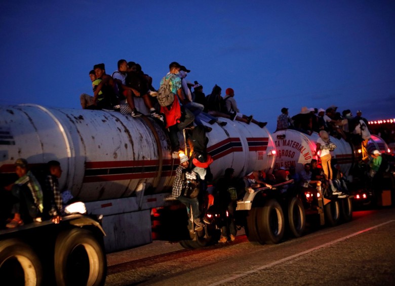 Caravana de migrantes atraviesa México para llegar a Estados Unidos. FOTO: REUTERS