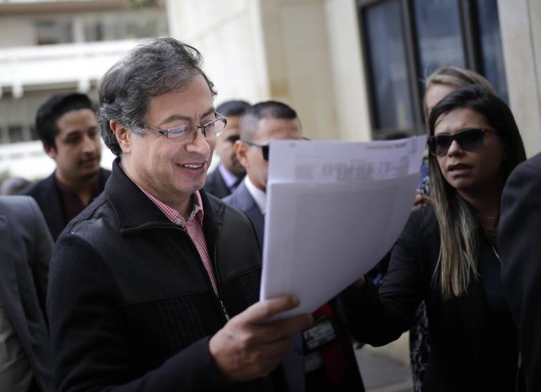 Petro rindió versión libre ante el Magistrado Rueda por declaraciones contra la vicepresidenta. FOTO: Colprensa