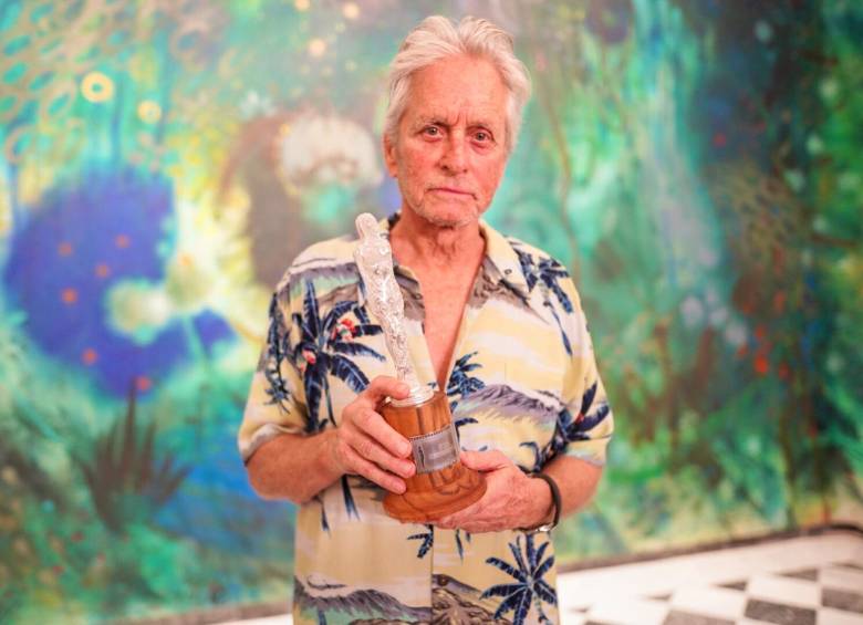 Michael Douglas recibió un homenaje en el Festival de Cine de Cartagena. Foto: Cortesía FICCI