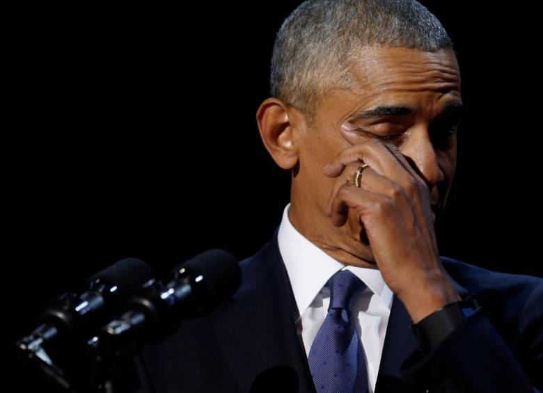 Barack Obama entregará el mandato al nuevo presidente de Estados Unidos Donald Trump. Su discurso estuvo cargado de mensajes sobre la democracia y las tareas pendientes para los ciudadanos. FOTO AFP
