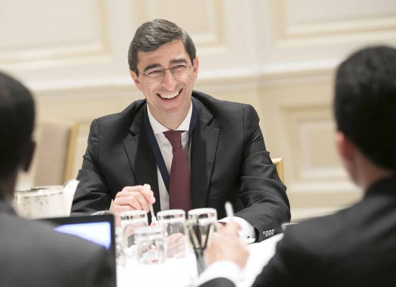 El presidente de la Bolsa de Valores de Colombia, Juan Pablo Córdoba, recibió con beneplácito la noticia de la segunda emisión exitosa en medio de la crisis del coronavirus. FOTO CORTESÍA BVC