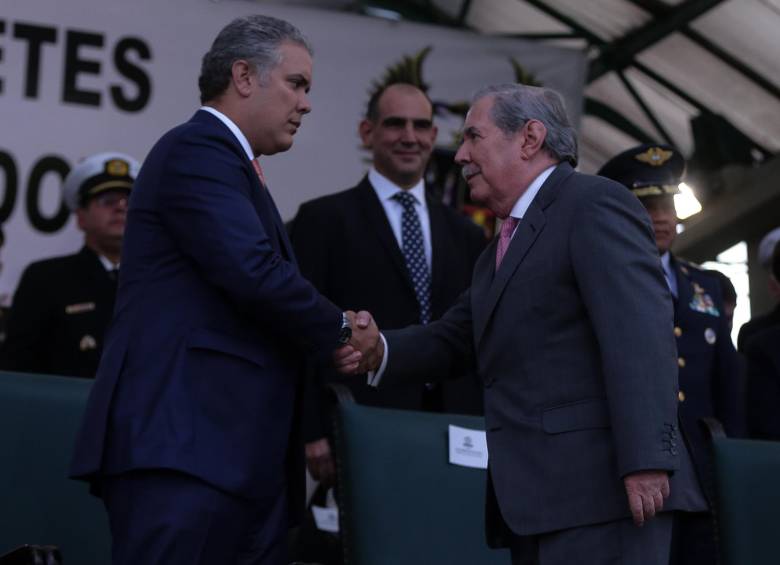 Iván Duque, Presidente de la República y Guillermo Botero, Ministro de Defensa. FOTO: Colprensa