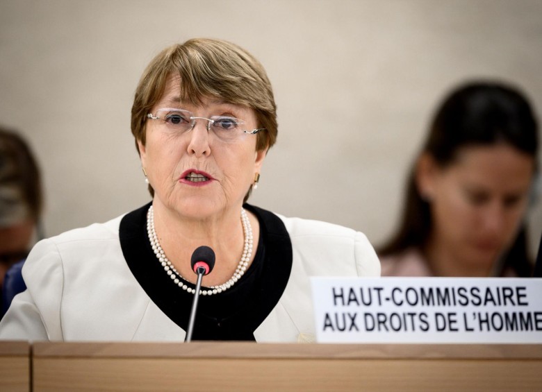Michelle Bachelet, alta comisionada de la ONU para los Derechos Humanos. FOTO: AFP.