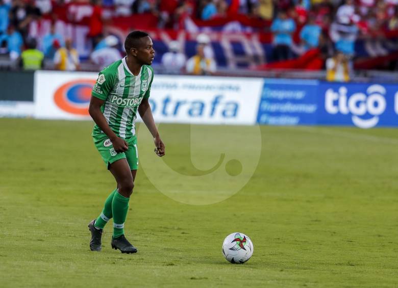 Yerson Candelo, extremo que da muestras de progreso en Atlético Nacional. La cita de mañana es en Bogotá. FOTO Esteban Vanegas 
