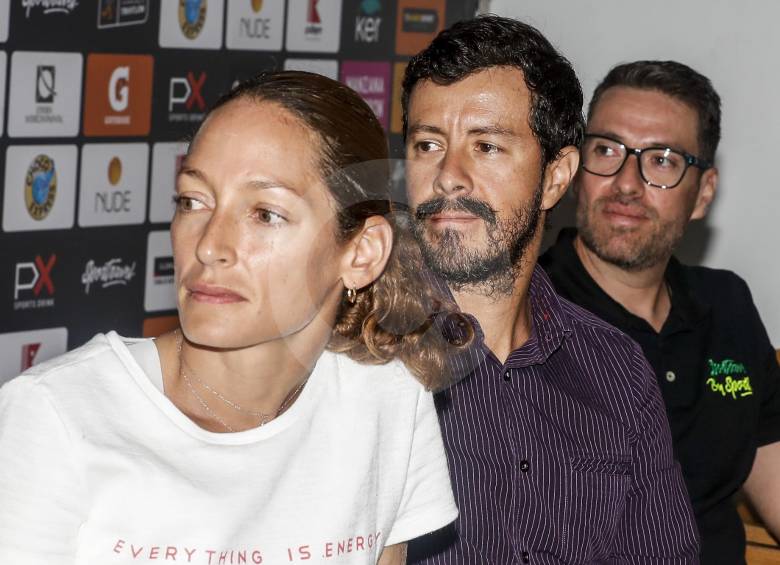 Ana María Arango y Juan Eugenio Valencia, triatletas antioqueños. FOTO Jaime Pérez