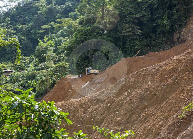 Así lucía la vía en el sector El 20 durante el pasado mes de julio. FOTO EDWIN BUSTAMANTE