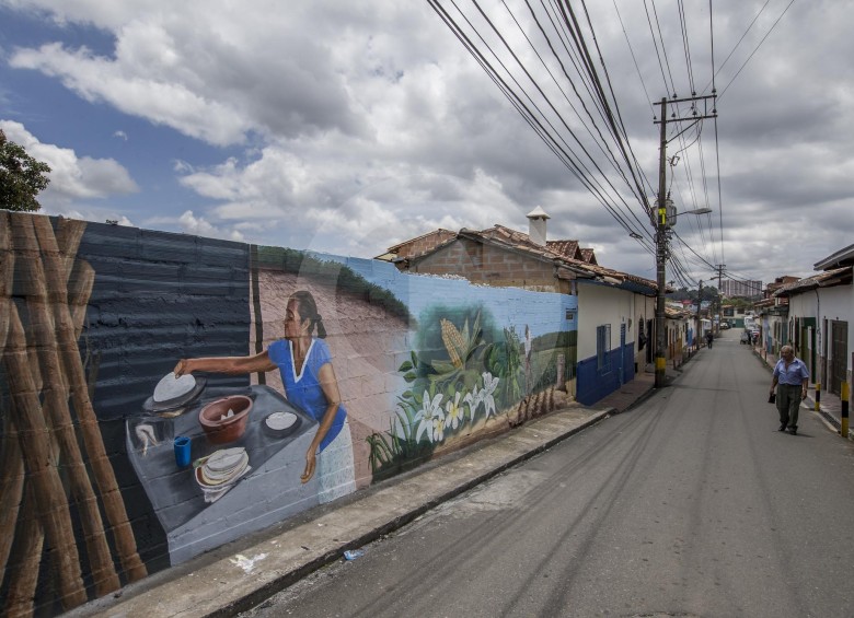 Intervención con murales en la calle 48. FOTO Santiago Mesa