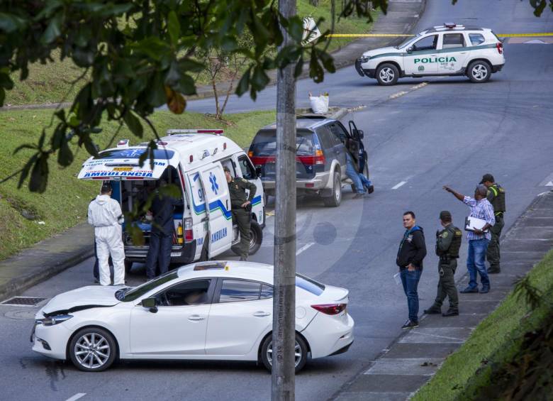La víctima fue identificada como Juan Fernando López Mora. FOTO CARLOS VELÁSQUEZ