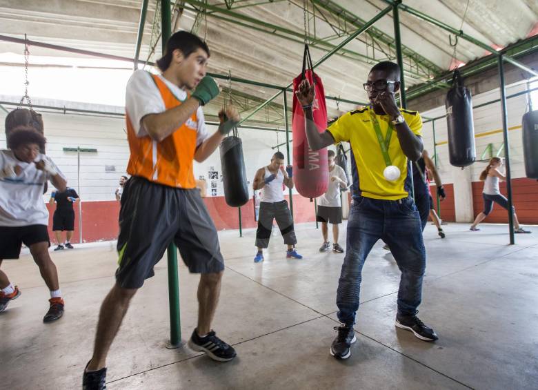 Pesas y boxeo se sienten en un rincón