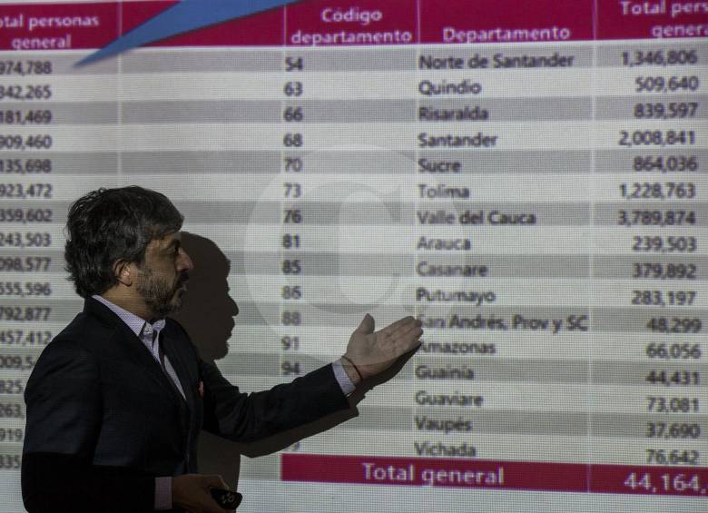 Juan Daniel Oviedo, director del Dane, presentó los resultados del censo para Medellín. Foto:Julio César Herrera