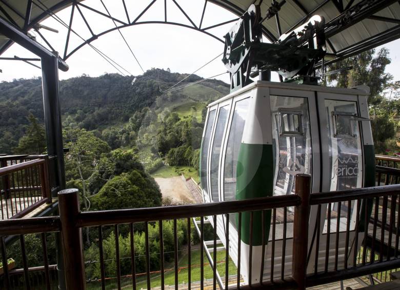 En Jericó, Suroeste antioqueño, el teleférico es uno de los principales atractivos turísticos del pueblo. FOTO JAIME PÉREZ 