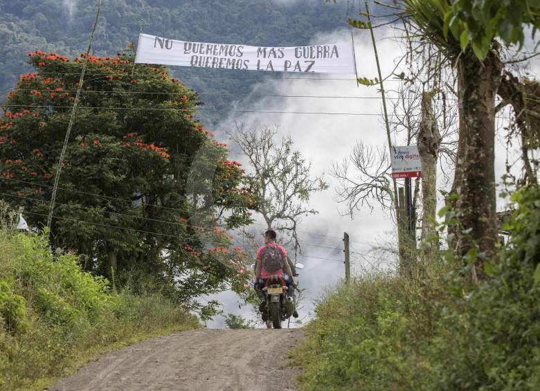 Al campamento de las Farc ubicado en Llanogrande, Dabeiba, no fue permitido el ingreso de una delegación de la Gobernación de Antioquia el 9 de marzo pasado. FOTO: Esteban Vanegas