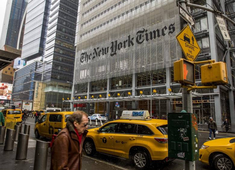 Sede principal de The New York Times, en la Octava Avenida de Manhattan. FOTO Esteban Vanegas.