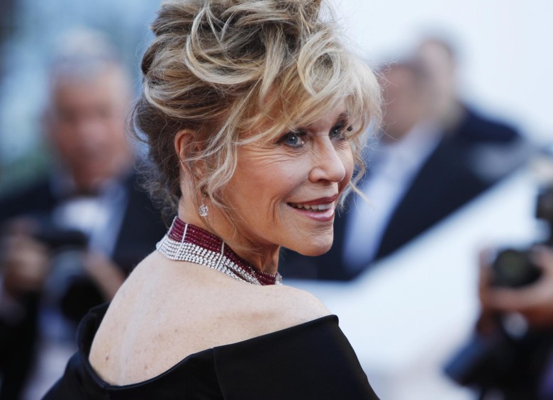 Estas son las imágenes más recientes de Jane Fonda en Cannes. FOTO AFP