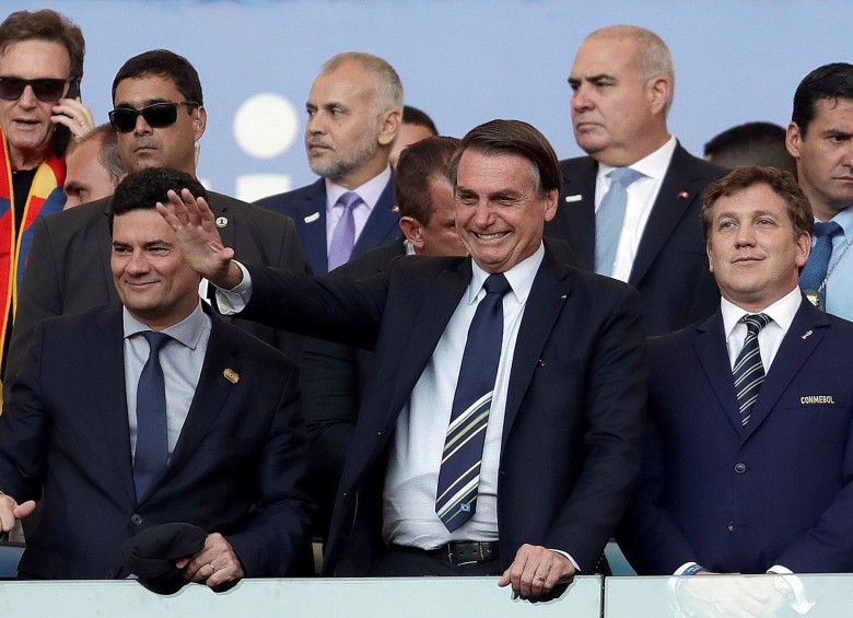 El presidente de Brasil, Jair Bolsonaro, estuvo en el palco principal y vibró con el título de su Selección.