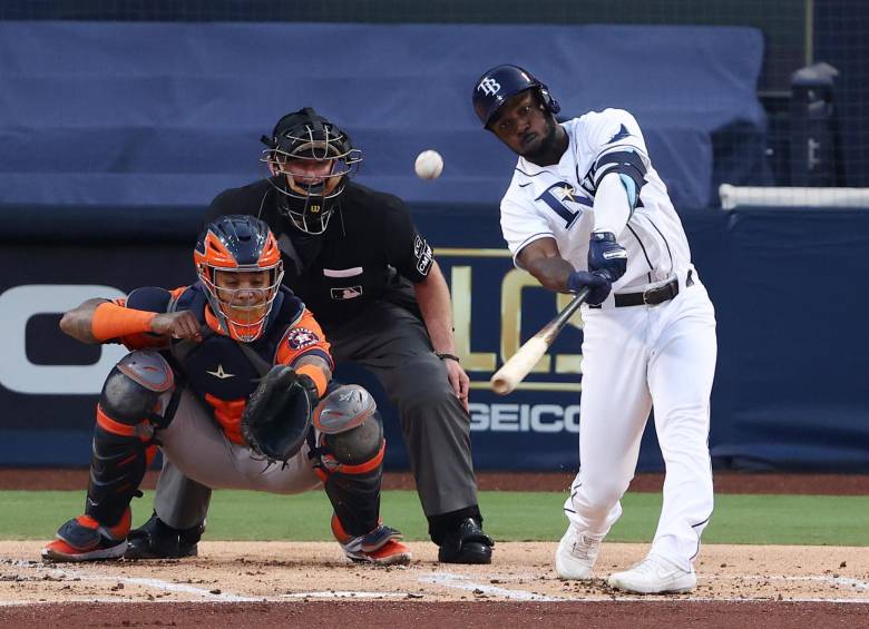 Randy Arozarena firmó en 2019 con Cardenales por US$1.2 millones y este 2020 llegó a Tampa Bay a jugar con Rays. FOTO AFP