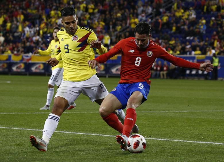 El delantero Radamel Falcao García se consolidó como uno de los líderes de la Selección. Fue conductor en la cancha y guía de los nuevos jugadores fuera de ella. FOTO AFP