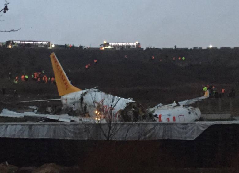 Accidente de avión en Turquía. FOTO: AFP