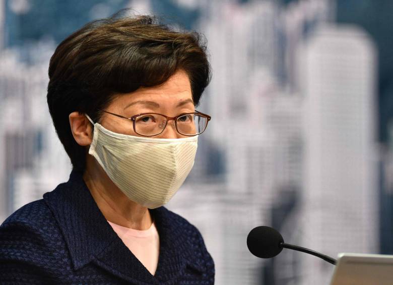 La jefa del Gobierno hogkonés, Carrie Lam. FOTO AFP
