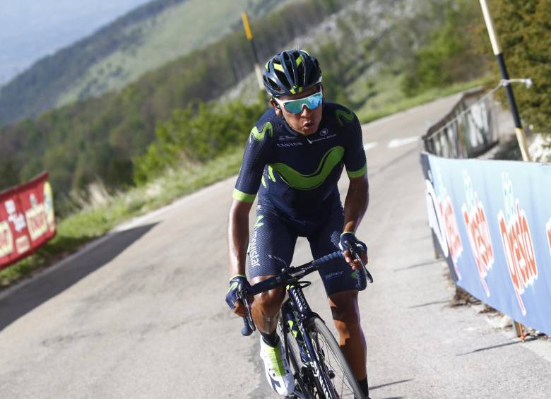 Nairo reconoce que sus inmediatos seguidores harán una mejor contrarreloj que él. Pero confía en lo que pueda hacer en las etapas de montaña para buscar su segundo título en el Giro. FOTO AFP