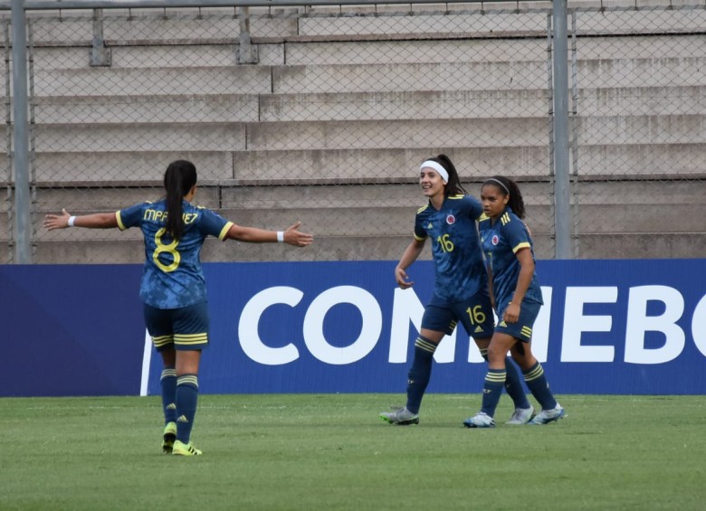 Acciones como esta se dieron varias veces para la Selección Colombia en primera fase del Sudamericano sub-20. FOTO Conmebol