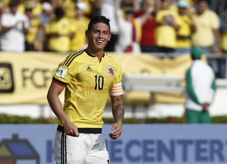 James Rodríguez es el jugador más caro de la Selección Colombia, aún está en duda su aparición esta tarde ante Venezuela. FOTO COLPRENSA 