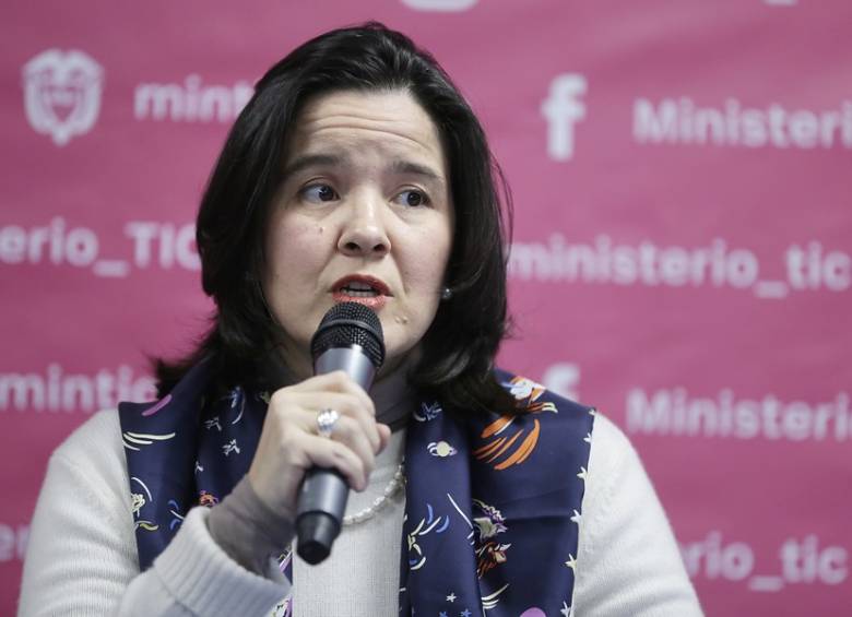 Sylvia Constaín, la ministra TIC informó que se avanza en el plan para tener redes 5G. FOTO. COLPRENSA