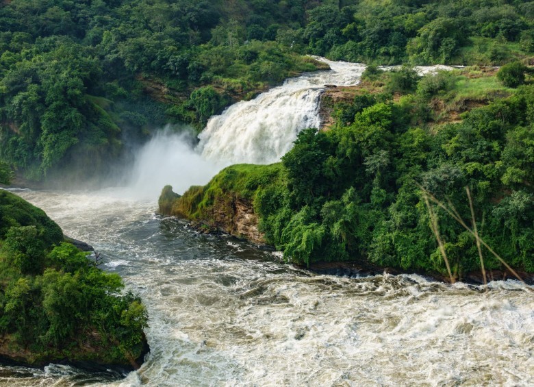 Vista detallada de la segunda caída de Murchison en el río Nilo, Uganda FOTO SSTOCK