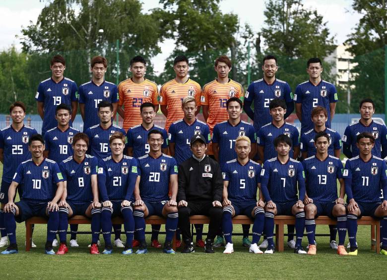 Esta es la foto oficial de la Selección de Japón, rival de Colombia en el Mundial de Rusia. FOTO AFP