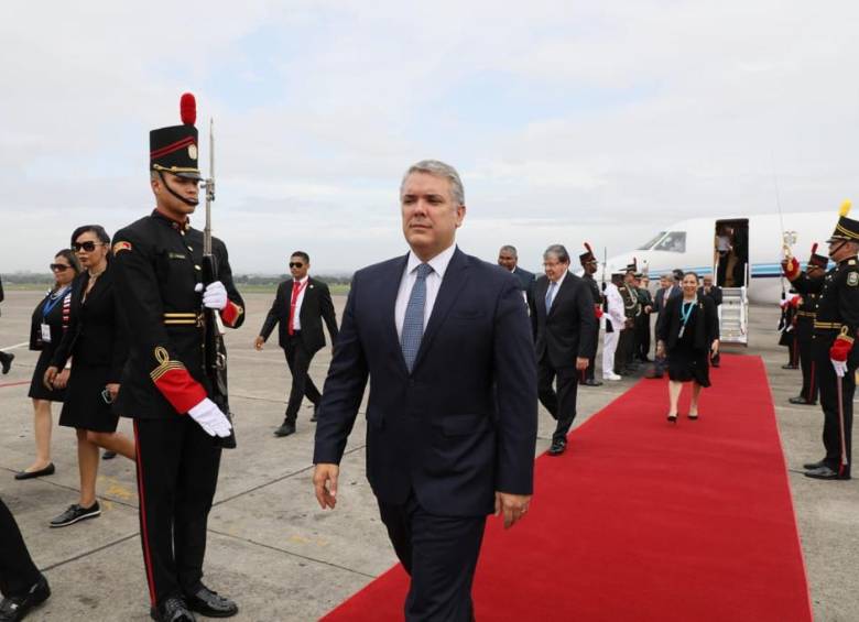El presidente Iván Duque en la posesión de Laurentino Cortizo como presidente de Panamá. FOTO: Colprensa 