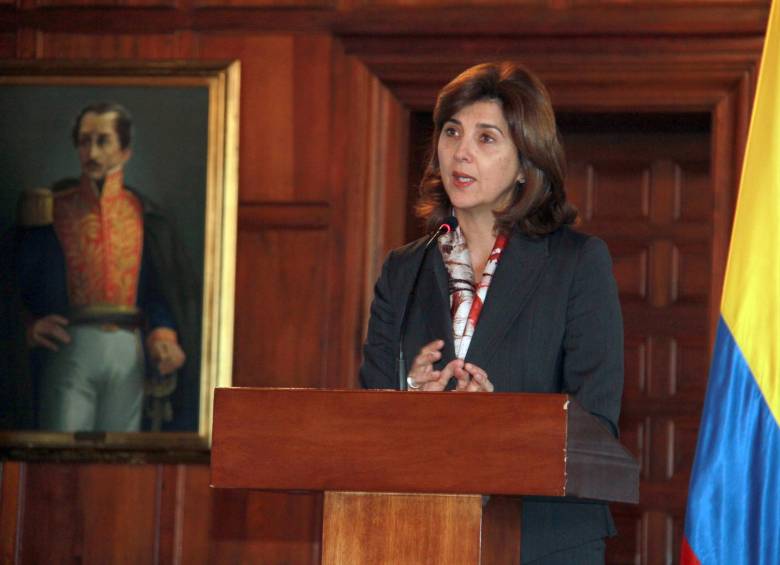 Ministra de Relaciones Exteriores de Colombia, María Ángela Holguín. FOTO COLPRENSA.