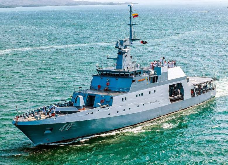 Se espera que mañana el ARC “20 de Julio” llegue a la Antártida, luego de cruzar el paso de Drake. FOTO Armada Nacional