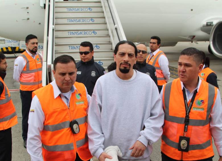 David Murcía fue deportado de Estados Unidos hacia Colombia este martes. FOTO MIGRACIÓN COLOMBIA