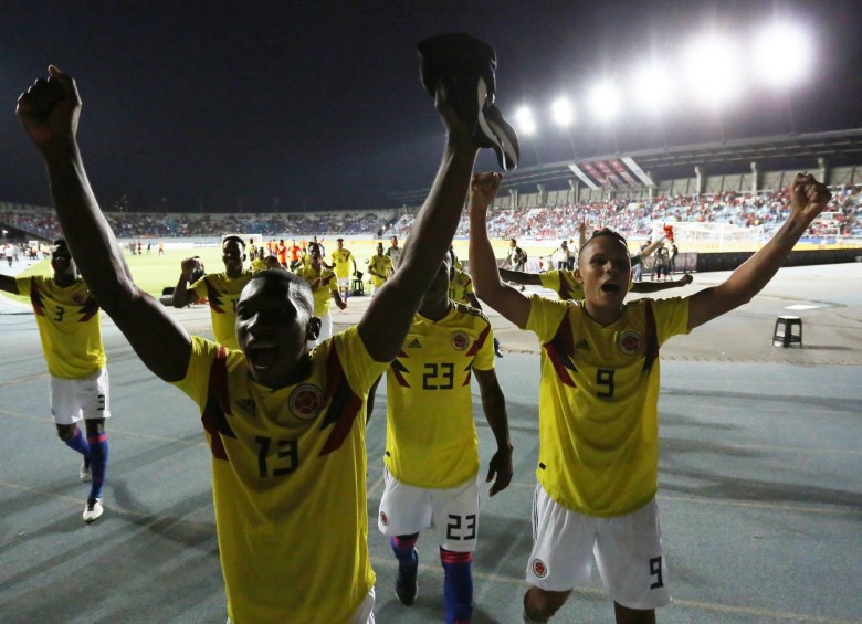 Así celebró Colombia su clasificación en Chile. FOTO ARCHIVO