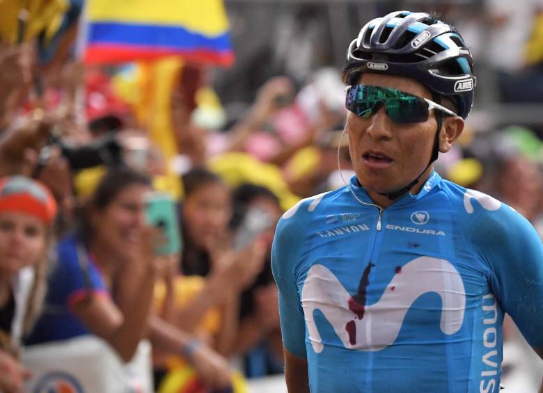 Nairo Quintana ganador de la etapa 18 del Tour de Francia. FOTO AFP