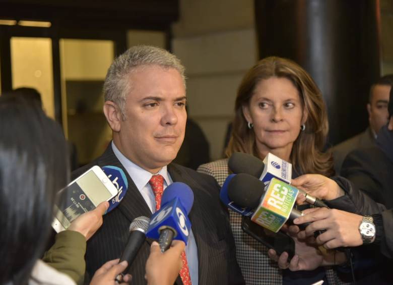 Iván Duque, presidente electo de Colombia, junto a Marta Lucía Ramírez.