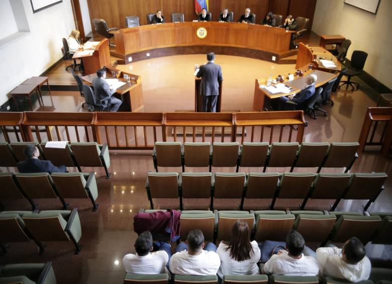 La audiencia se llevó a cabo en la Corte Suprema este lunes. FOTO Colprensa.