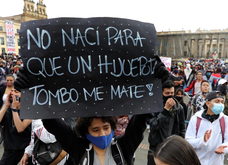 Protestas del Paro Nacional en Bogotá. FOTO: EFE