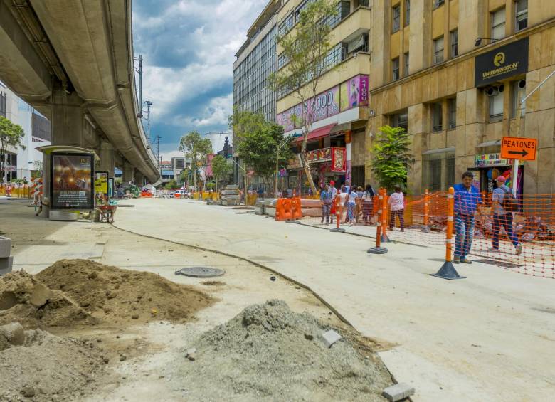 Avance de las obras en el Paseo de la carrera Bolívar. FOTO CAMILO SUÁREZ