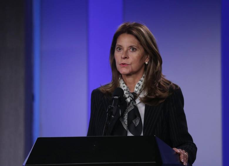 La vicepresidenta de Colombia, Marta Lucía Ramírez, participó en el Primer Simposio Nobel: Conocimiento y Sociedad del Futuro. FOTO: Colprensa