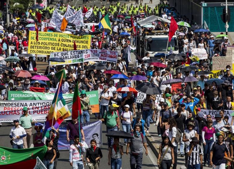 Medellín vivirá este martes una nueva jornada de protestas en el marco del paro nacional que vive Colombia hace ya poco más de tres semanas. Foto: Julio César Herrera Echeverri