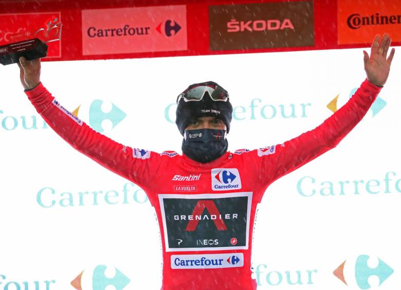 Richard Carapaz, líder de la Vuelta a España. FOTO EFE