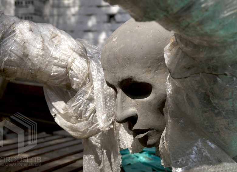 La escultura hará parte de la colección del Museo. Foto: Cortesía, NarcosLab-Museo de Antioquia