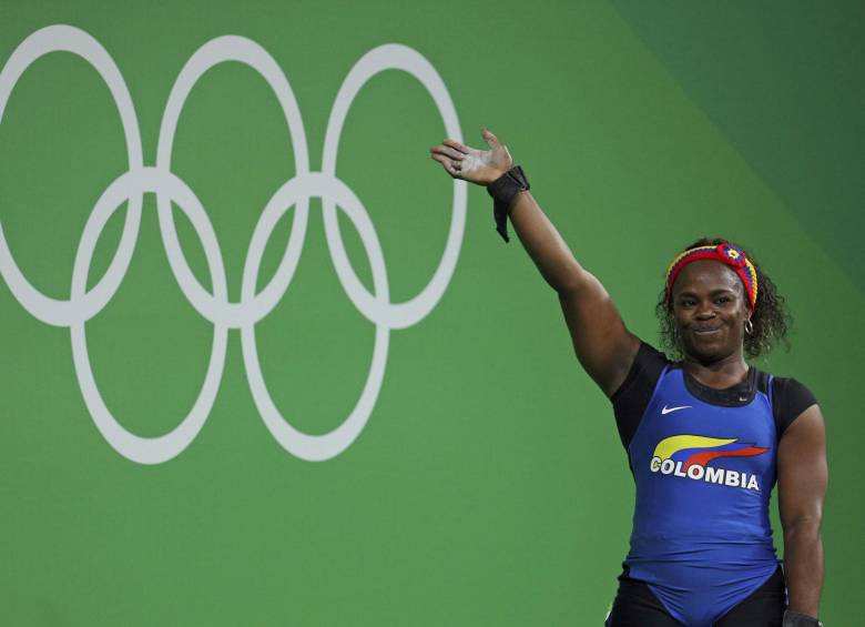 La chocoana Ubaldina Valoyes cerró la exitosa participación de la Selección Colombia de pesas en los Juegos Olímpicos Rio. FOTO REUTERS