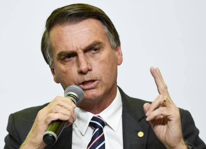 Jair Bolsonaro, candidato a la presidencia de Brasil. FOTO: AFP