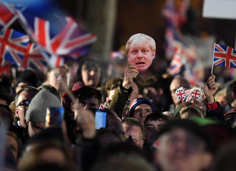 Manifestaciones en respaldo al Brexit. FOTO: AFP