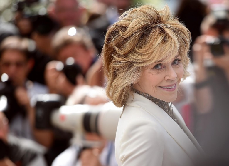Estas son las imágenes más recientes de Jane Fonda en Cannes. FOTO AFP 