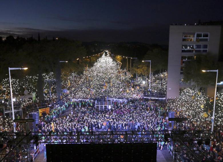 Independentistas catalanes se tomaron las calles de Bruselas