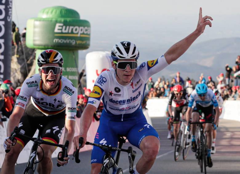 Victoria de Remco Evenepoel en la segunda etapa del Tour de Algarve, en Portugal. Foto EFE