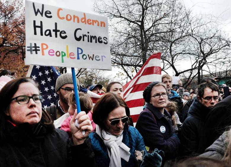 Símbolos nazis y mensajes pro-Trump en parque de Nueva York